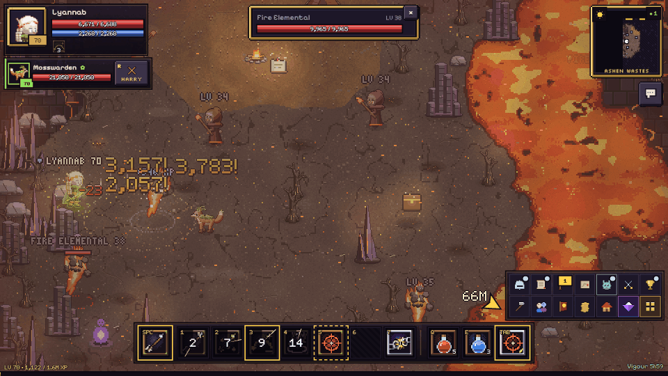 Fire Elementals in the Ashen Wastes