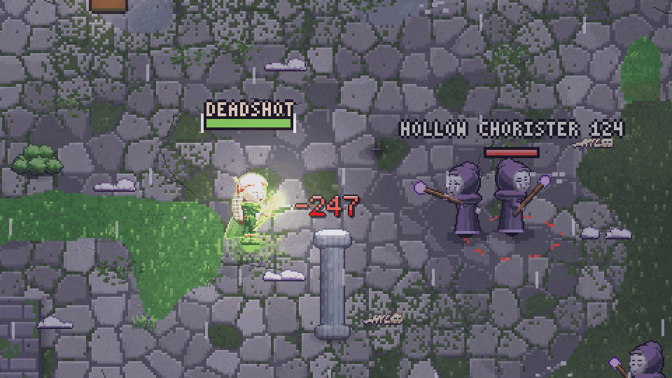 A Marksman looses Deadshot at the Hollow Choristers of Fallen Aurelia